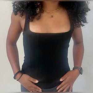 Zara Women’s Black Fitted Bustier Tank Top Size S